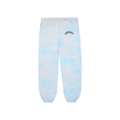 Sp5der AOP Web Sweatpants Heather Grey 01