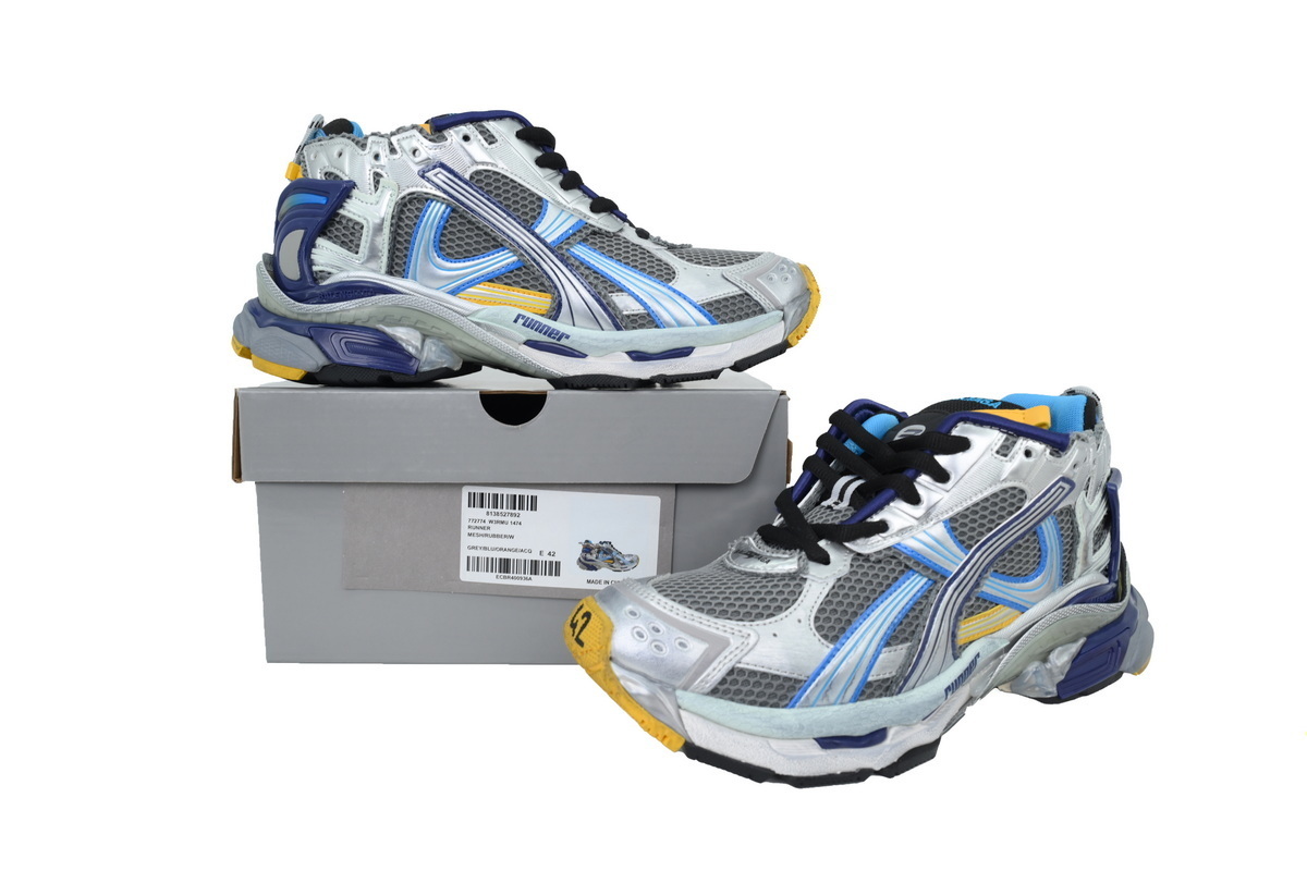 Balenciaga Runner Sneaker Silver Gray 772774 W3RMU 1474