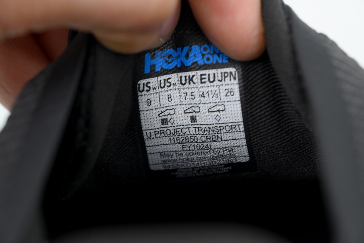 HOKA ONE ONE PROJECT TRANSPORT Quiet Night Black 1162850-CRBN