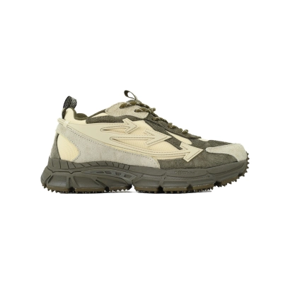 Off White Be Right Back Sneakers Grayish Green OMIA295F25 LEA001 5717 02