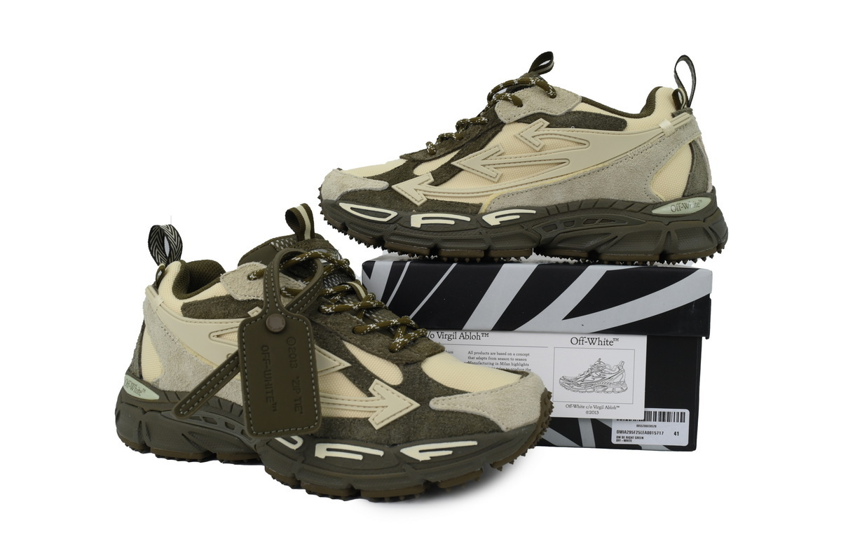 Off White Be Right Back Sneakers Grayish Green OMIA295F25 LEA001 5717