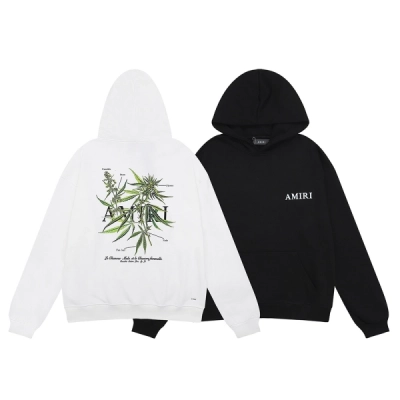 AMIRI Botanical Print Hoodie #9216 Black/White 01