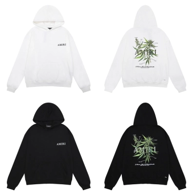 AMIRI Botanical Print Hoodie #9216 Black/White 02