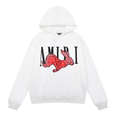 AMIRI Cny Rabbit Logo Hoodie #9261 Black/White 02
