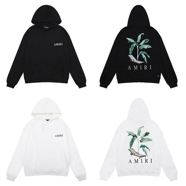 AMIRI Palm Tree Dubai Hoodie #9215 Black/White
