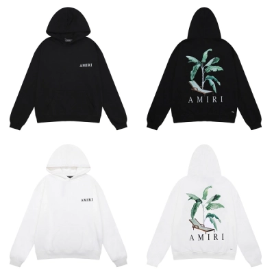 AMIRI Palm Tree Dubai Hoodie #9215 Black/White 01