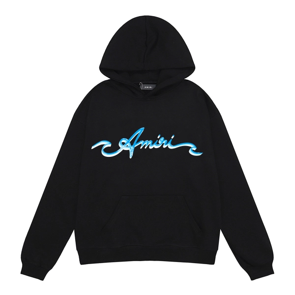 AMIRI Wave Logo Hoodie #9281 Black/White