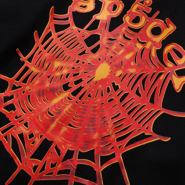 Sp5der OG Web V2 Hoodie & Sweatpant Set Black #8228