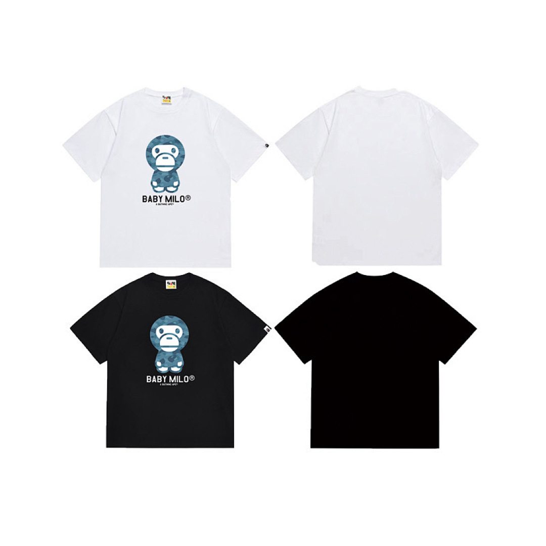 Bape T-Shirt Black/ White EG 1043