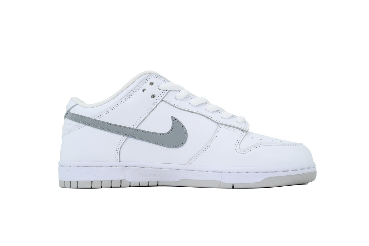 PK God Batch Nike SB Dunk Low Supreme 94 White Metallic Silver HQ8487-100