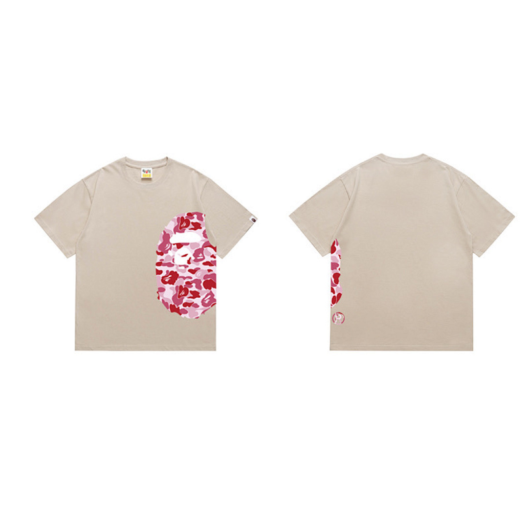 Bape T-Shirt Black/White/Gray/Khaki/Navy Blue EG 1311