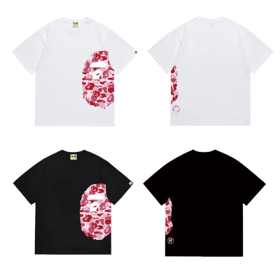 Bape T-Shirt Black/White/Gray/Khaki/Navy Blue EG 1311 01