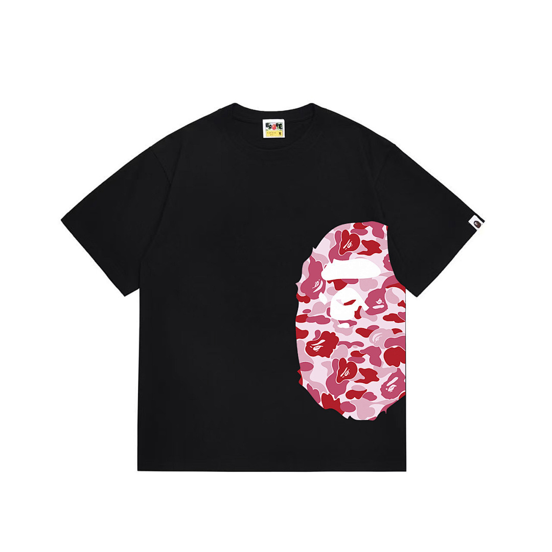 Bape T-Shirt Black/White/Gray/Khaki/Navy Blue EG 1311
