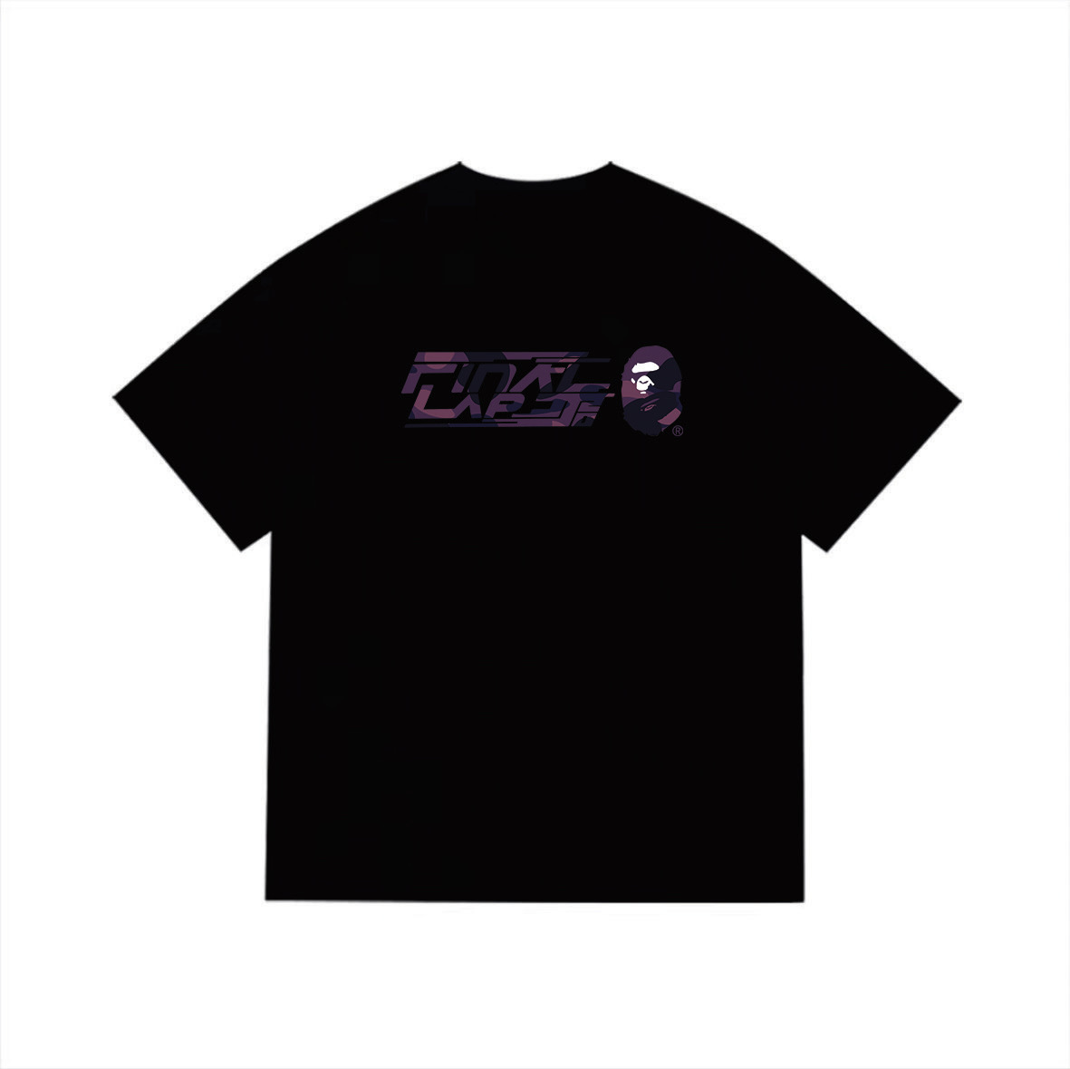 Bape T-Shirt Black/ White EG 1050