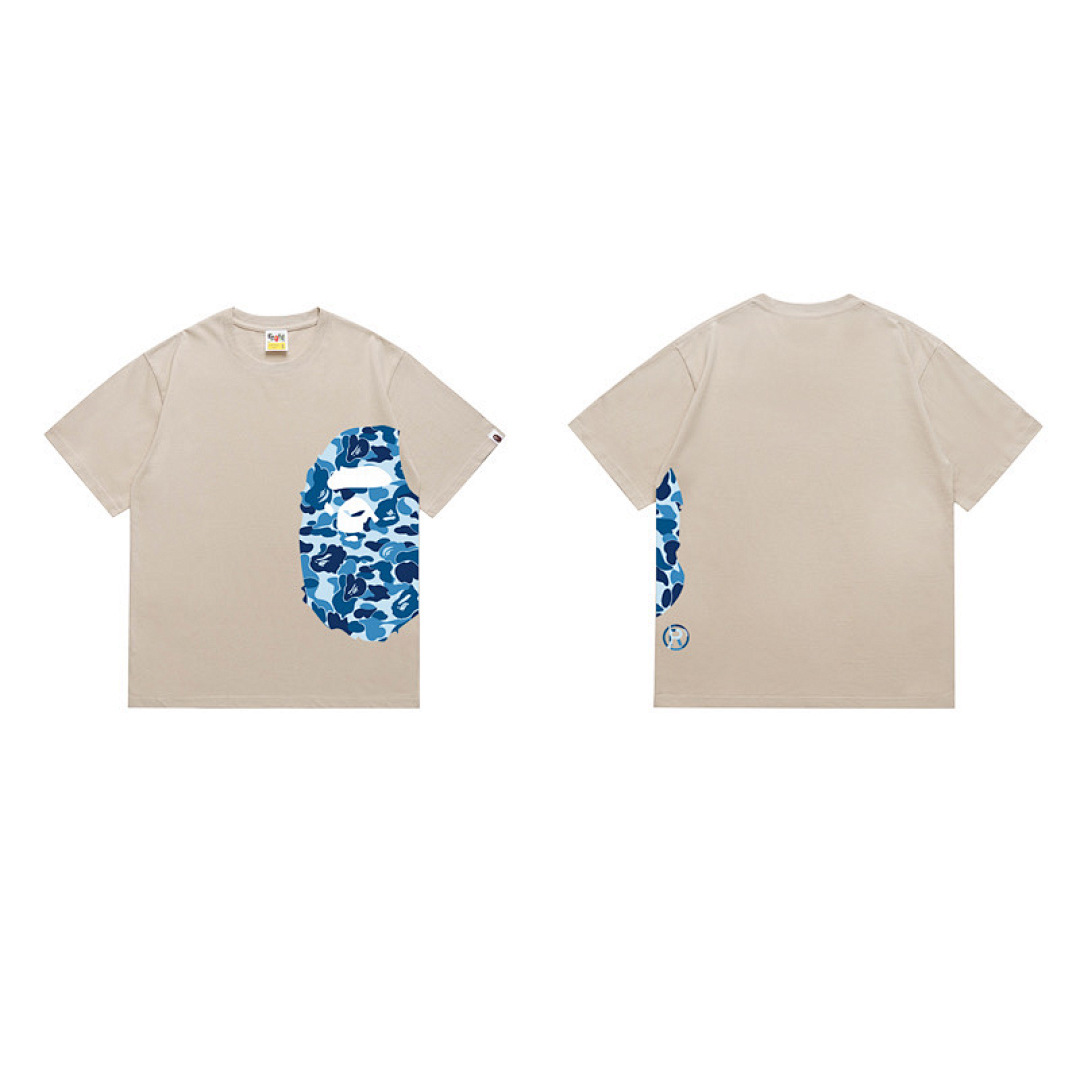 Bape T-Shirt Black/White/Gray/Khaki/Navy Blue EG 1312