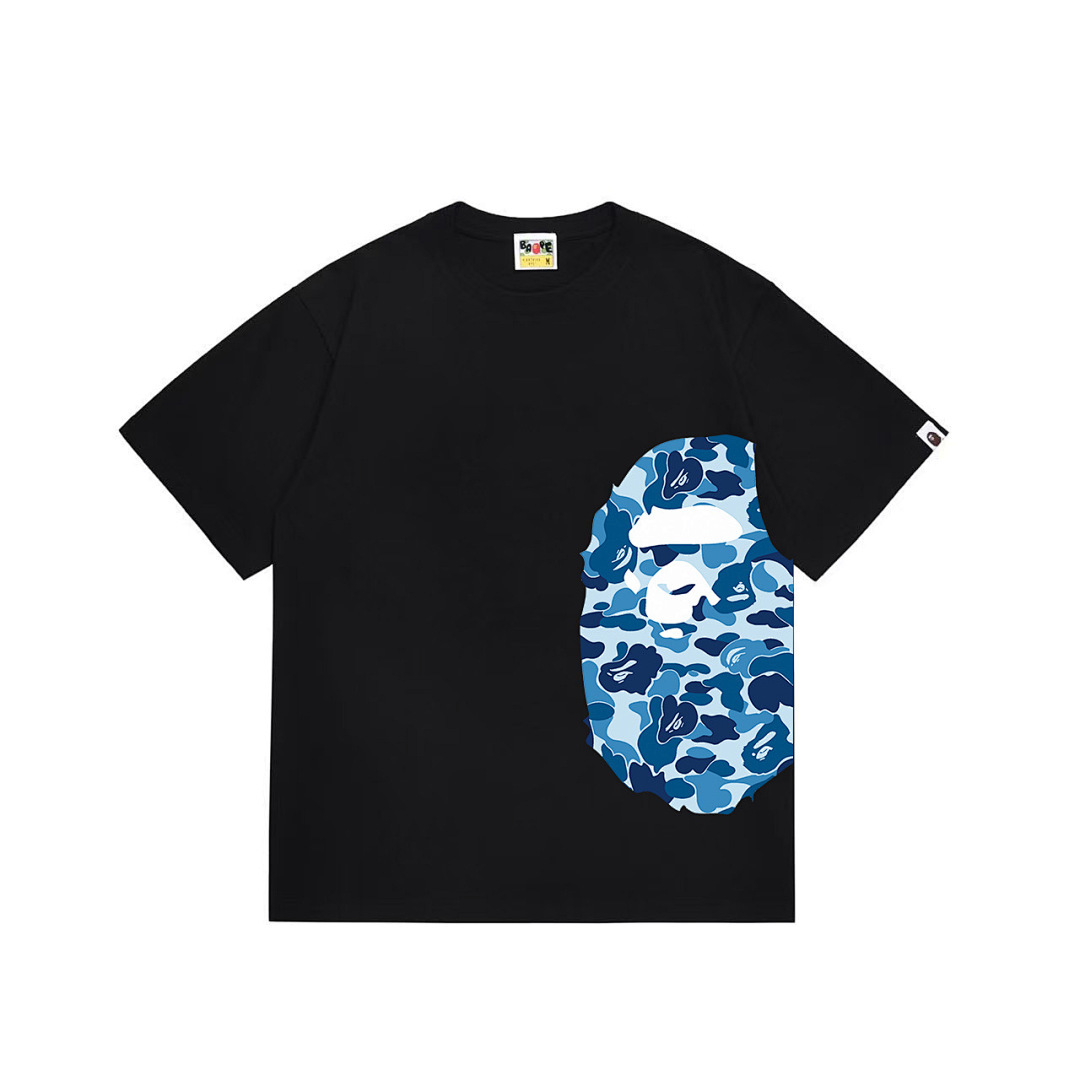 Bape T-Shirt Black/White/Gray/Khaki/Navy Blue EG 1312