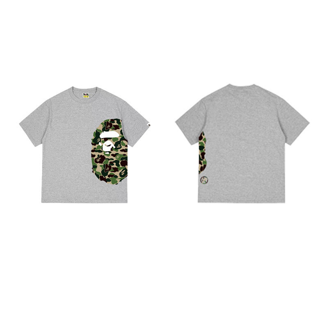 Bape T-Shirt Black/White/Gray/Khaki/Navy Blue EG 1313