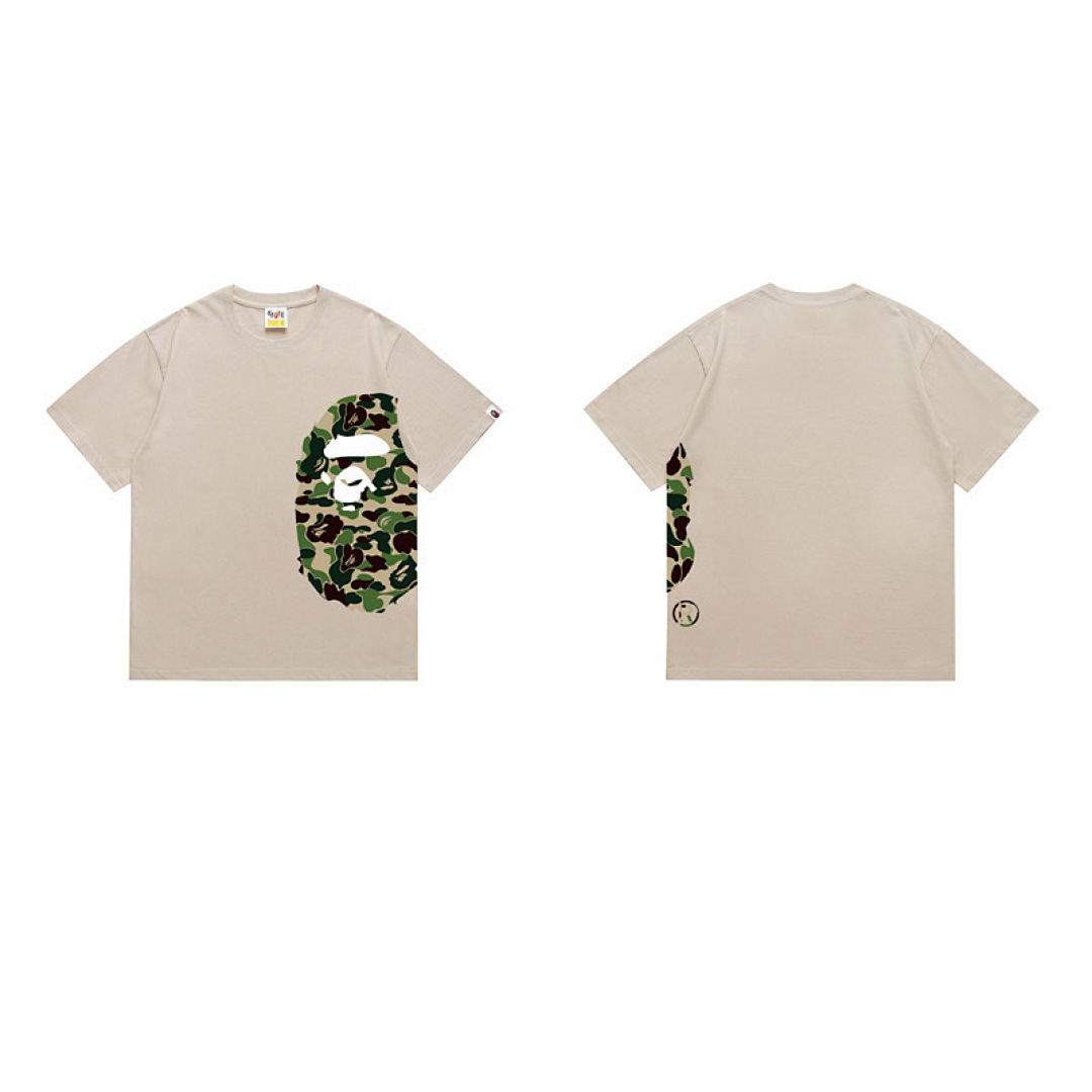 Bape T-Shirt Black/White/Gray/Khaki/Navy Blue EG 1313