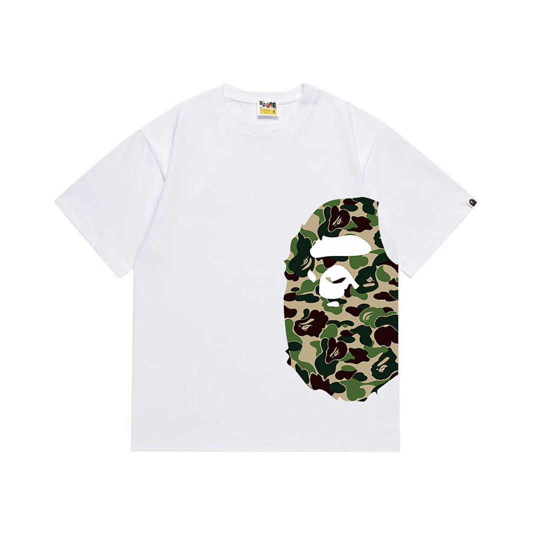 Bape T-Shirt Black/White/Gray/Khaki/Navy Blue EG 1313