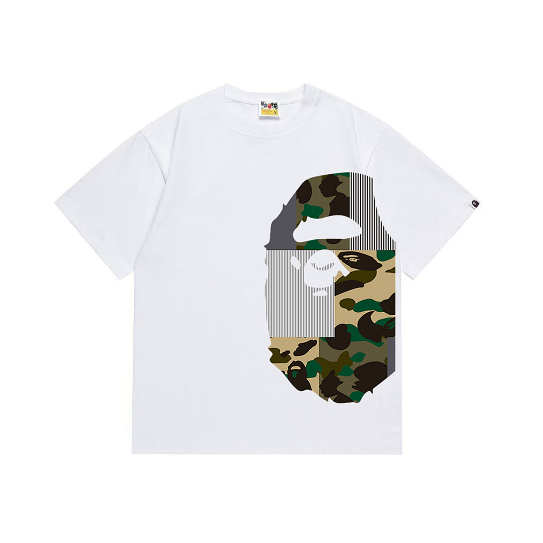 Bape T-Shirt Black/White/Gray/Khaki/Navy Blue EG 1314