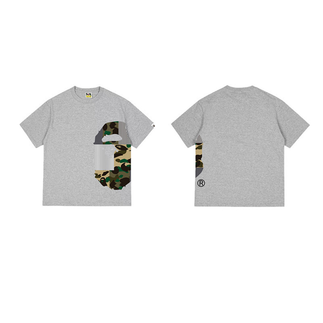 Bape T-Shirt Black/White/Gray/Khaki/Navy Blue EG 1314