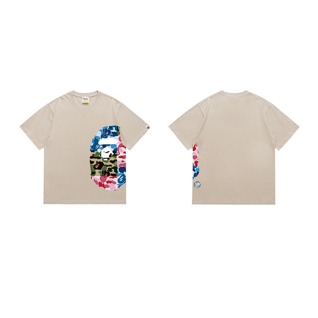 Bape T-Shirt Black/White/Gray/Khaki/Navy Blue EG 1315