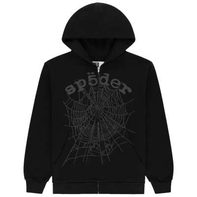 Sp5der OG Web V2 Phantom Zip Up Black EG 975 01