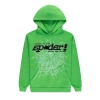 Sp5der Punk V2 Rhinestone Hoodie Bright Green EG 974