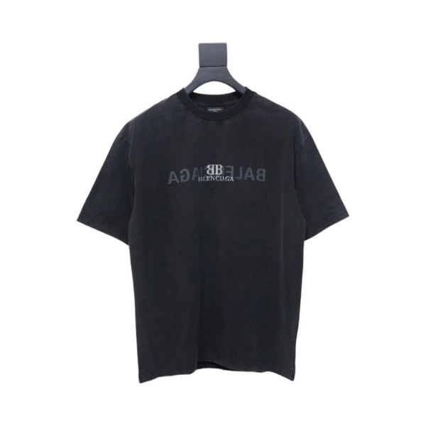 Balenciaga Mirror Logo T-Shirt Black