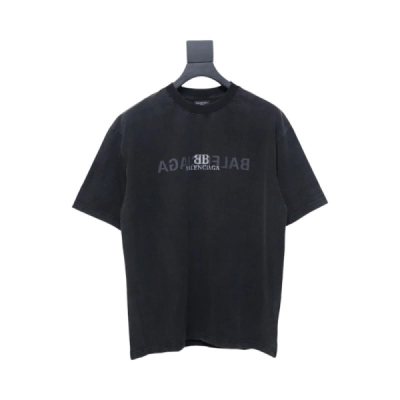 Balenciaga Mirror Logo T-Shirt Black 01