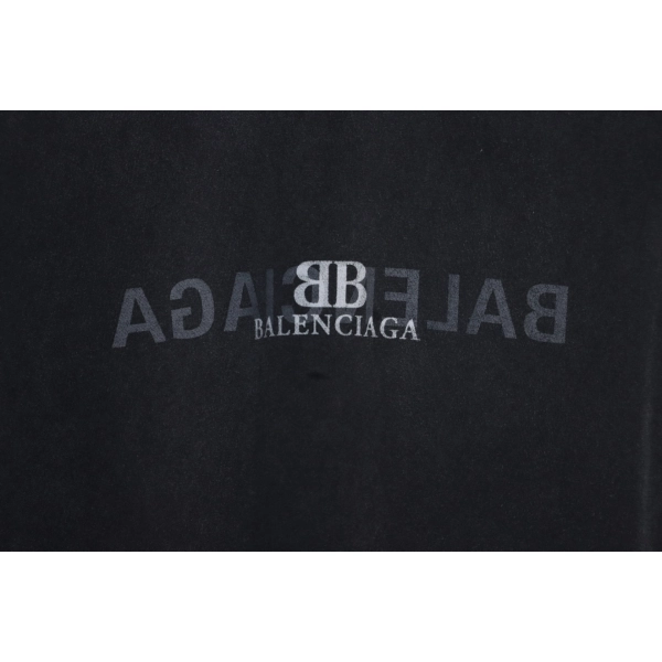 Balenciaga Mirror Logo T-Shirt Black