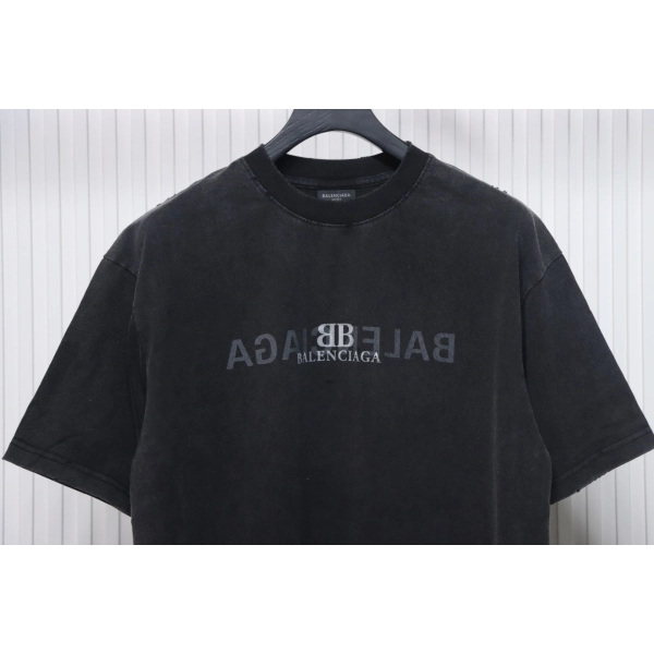 Balenciaga Mirror Logo T-Shirt Black
