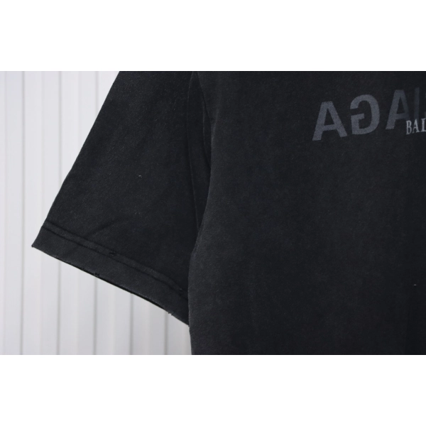 Balenciaga Mirror Logo T-Shirt Black