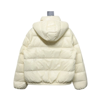 Moncler Andro Removable Hooded Short Down Jacket Creamy White 02