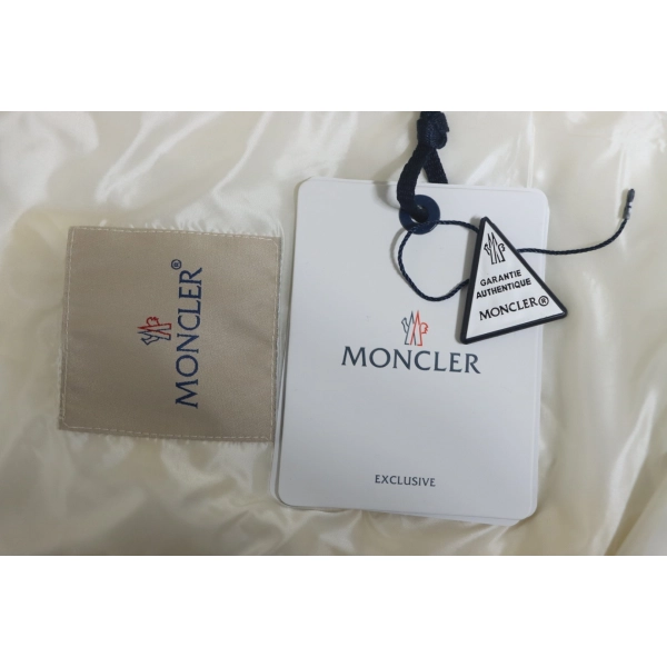 Moncler Andro Removable Hooded Short Down Jacket Creamy White