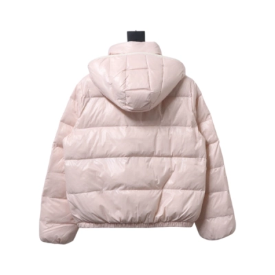 Moncler Andro Removable Hooded Short Down Jacket Light Pink 02
