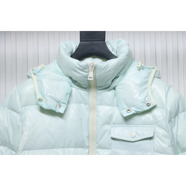Moncler Andro Removable Hooded Short Down Jacket Sky Blue