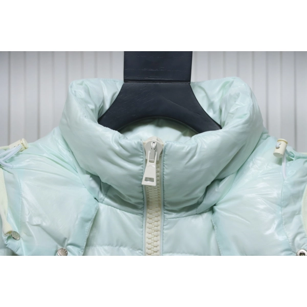 Moncler Andro Removable Hooded Short Down Jacket Sky Blue