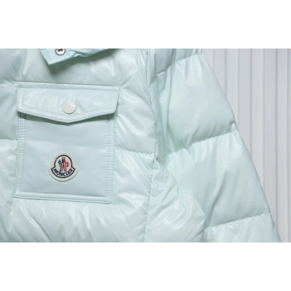 Moncler Andro Removable Hooded Short Down Jacket Sky Blue