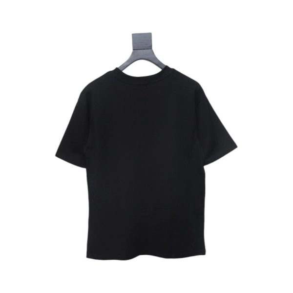 Moncler Embroidered Logo Cotton T-shirt Black