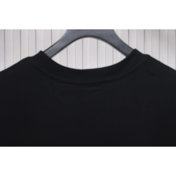 Moncler Embroidered Logo Cotton T-shirt Black