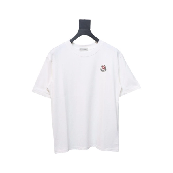 Moncler Enfant Logo Print Cotton T-shirt White