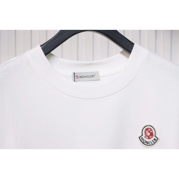 Moncler Enfant Logo Print Cotton T-shirt White