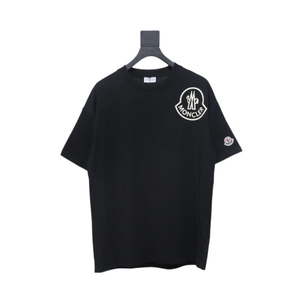 Moncler Laminated Logo T-Shirt Black