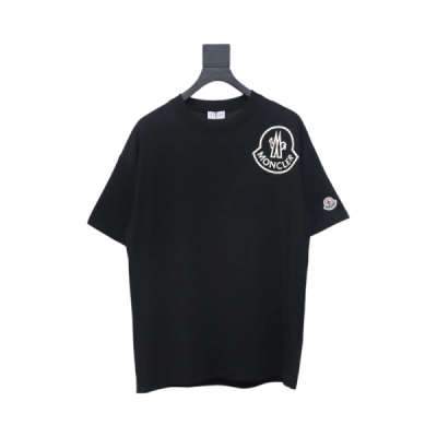 Moncler Laminated Logo T-Shirt Black 01