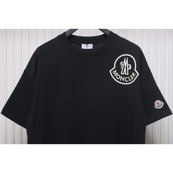 Moncler Laminated Logo T-Shirt Black