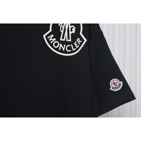 Moncler Laminated Logo T-Shirt Black