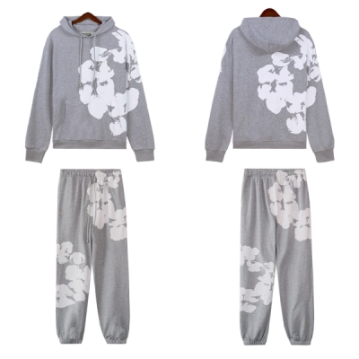 Denim Tears Big Cotton Wreath Hoodie & Sweatpant Set #5671-8215 Grey 01
