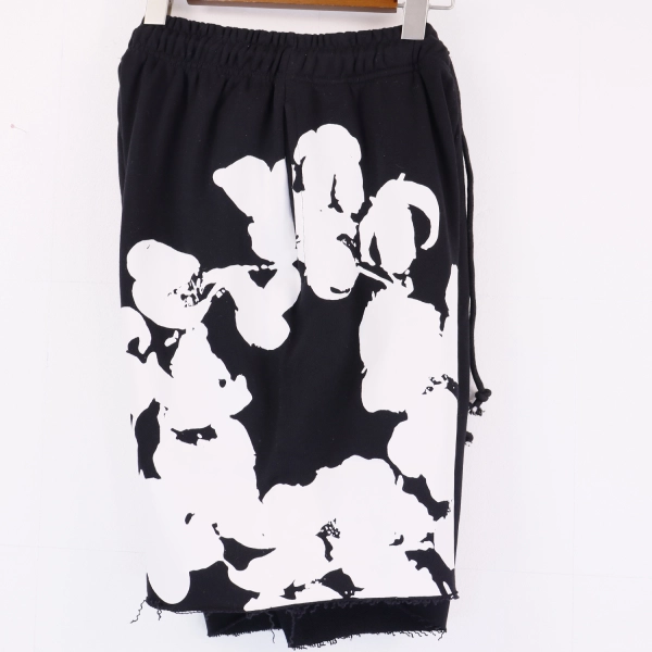 Denim Tears Big Cotton Wreath Shorts #8671 Black/Grey/Purple