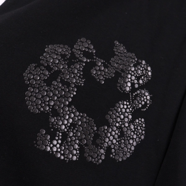 Denim Tears Cashmere Swarovski Cotton Wreath Zip Hoodie & Sweatpant Set #6030-8208 Black Silver